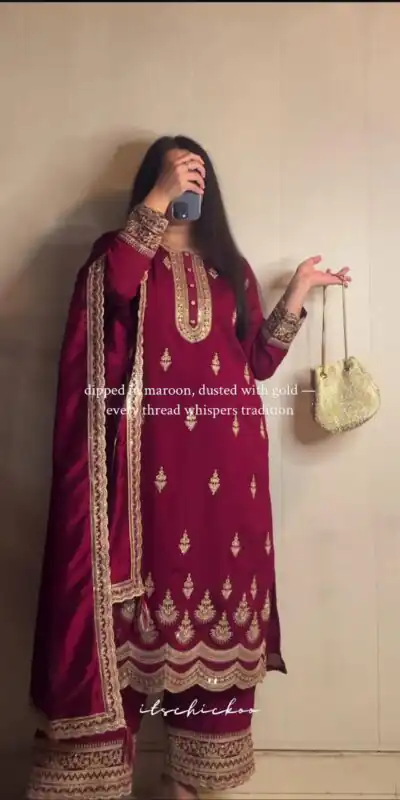 MD 3038 Maroon Color Crep Salwar Suit Brown with Embroidery Work. Exclusive Offer ₹2099. Delivery 4-6 Working Days. Shop now. | Jump Suits, Straight Suits, Casual Suits, Creative suits, Designer Suits, Palazzo Suits, Party Wear Suits, Patiala Suits, Salwar suit