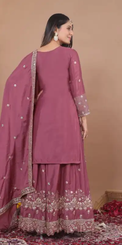 FE 128 Onion Natural Crep Salwar Suit Brown with Embroidery Work. Exclusive Offer ₹2449. Delivery 4-6 Working Days. Shop now. | Jump Suits, Straight Suits, Casual Suits, Creative suits, Designer Suits, Palazzo Suits, Party Wear Suits, Patiala Suits, Salwar suit