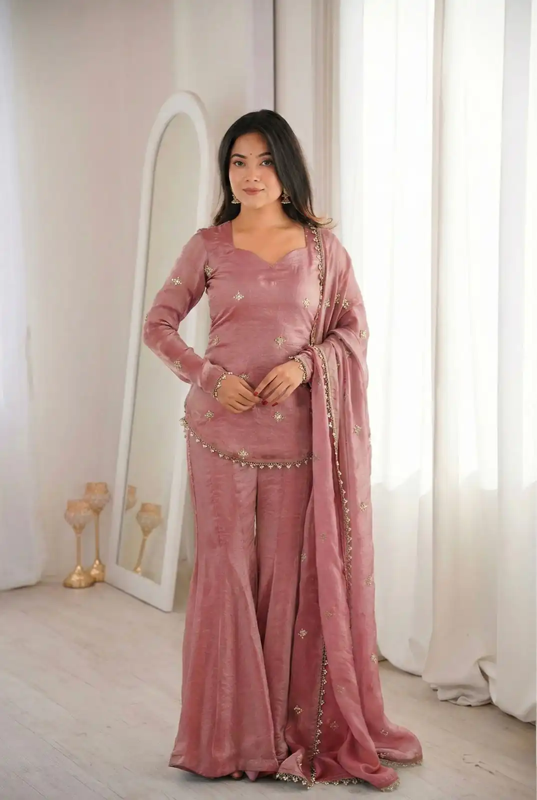 ZSR 3159 Peach Fendy Silk Salwar Suitwith Embroidery Work & Lace Work. Now at just ₹2049. Delivery 4-6 Working Days. Shop now. | Jump Suits, Straight Suits, Casual Suits, Creative suits, Designer Suits, Palazzo Suits, Party Wear Suits, Patiala Suits, Salwar suit