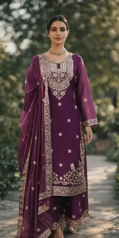 RTC 5981 Wine in Color Zimmy Silk Thread Embroidery Salwar Suit . Exclusive Offer ₹2049. Delivery 4-6 Working Days. Shop now. | Jump Suits, Straight Suits, Casual Suits, Creative suits, Designer Suits, Palazzo Suits, Party Wear Suits, Patiala Suits, Salwar suit