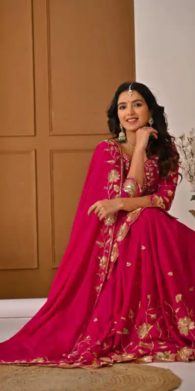 MD 3057 Pink Chinon Silk Salwar Suit with Embroidery Work & Lace Work. Affordable Price ₹2149. Delivery 4-6 Working Days. Shop now. | Jump Suits, Straight Suits, Casual Suits, Creative suits, Designer Suits, Palazzo Suits, Party Wear Suits, Patiala Suits, Salwar suit