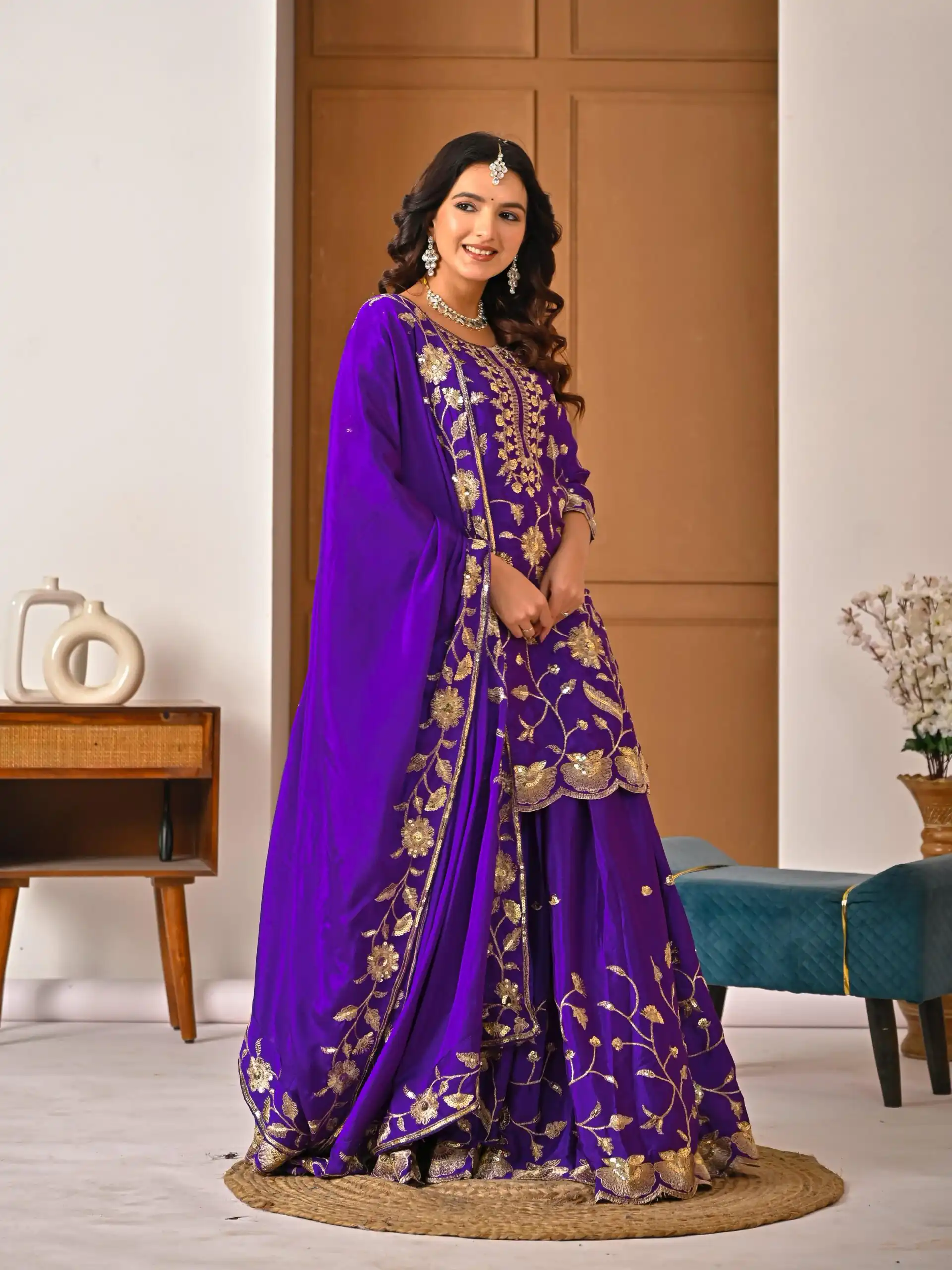 MD 3057 Purple Chinon Silk Salwar Suit with Embroidery Work & Lace Work. Affordable Price ₹2149. Delivery 4-6 Working Days. Shop now. | Jump Suits, Straight Suits, Casual Suits, Creative suits, Designer Suits, Palazzo Suits, Party Wear Suits, Patiala Suits, Salwar suit