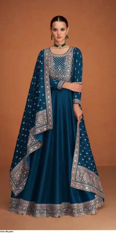 FC 9577 Teal Color Vichitra Salwar Suit with Embroidery Work. Available at ₹2649 only. Delivery 4-6 Working Days. Shop now. | Jump Suits, Straight Suits, Casual Suits, Creative suits, Designer Suits, Palazzo Suits, Party Wear Suits, Patiala Suits, Salwar suit