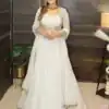 MF 496 White Faux Georgette Salwar Suit with Lace Work & Embroidery Work. Special Price ₹2449. Delivery 4-6 Working Days. Shop now. | Jump Suits, Straight Suits, Casual Suits, Creative suits, Designer Suits, Palazzo Suits, Party Wear Suits, Patiala Suits, Salwar suit