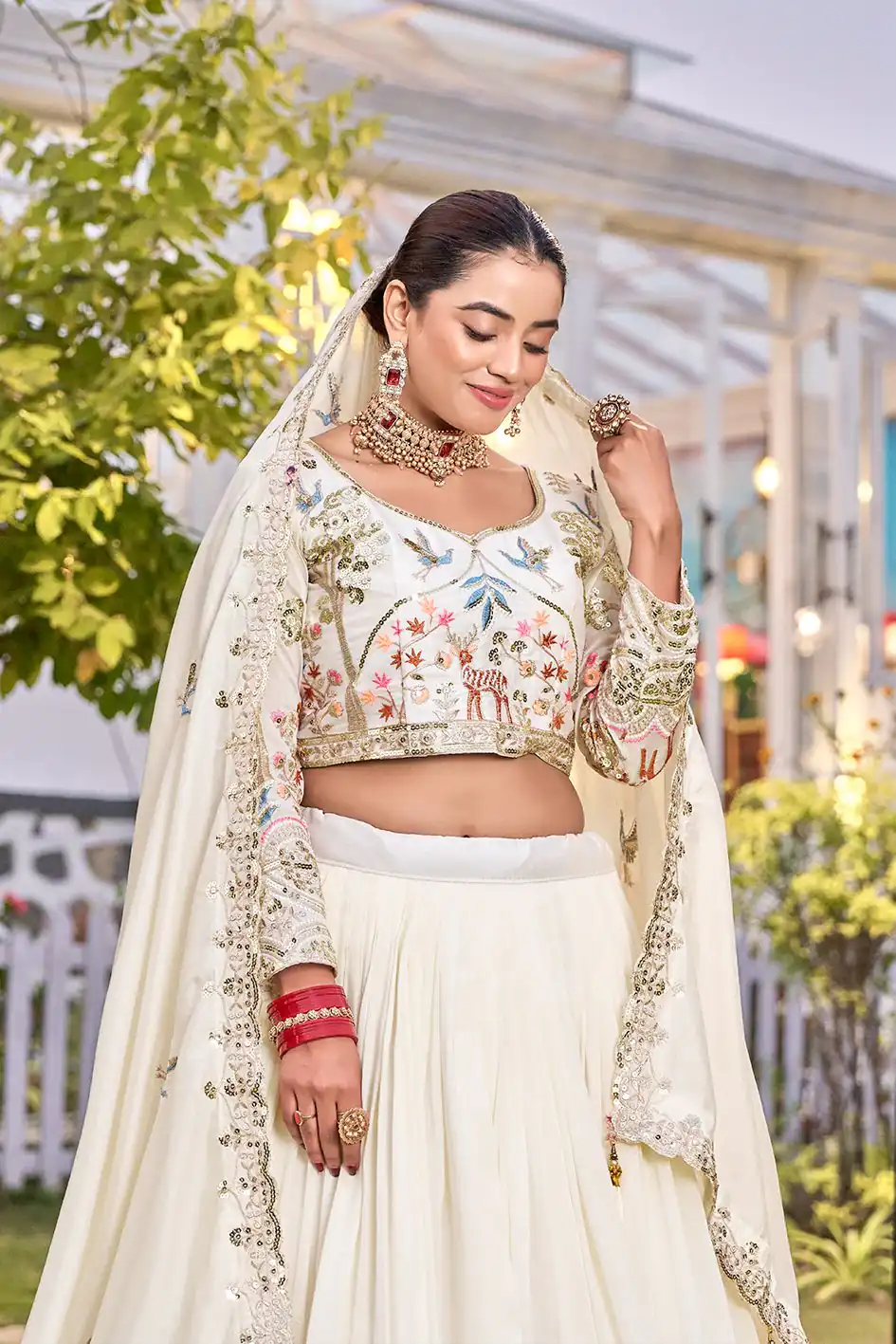 Ram 162 White in Color Vichitra Silk Embroidery Work Lehenga Choli . Now at just ₹3149. Delivery 4-6 Working Days. Shop now. | Bollywood Lehenga, Creative Lehenga, Designer Lehenga, Embroidered Lehenga, Lehenga, Party Wear Lehenga