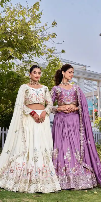 Ram 162 White in Color Vichitra Silk Embroidery Work Lehenga Choli . Now at just ₹3149. Delivery 4-6 Working Days. Shop now. | Bollywood Lehenga, Creative Lehenga, Designer Lehenga, Embroidered Lehenga, Lehenga, Party Wear Lehenga