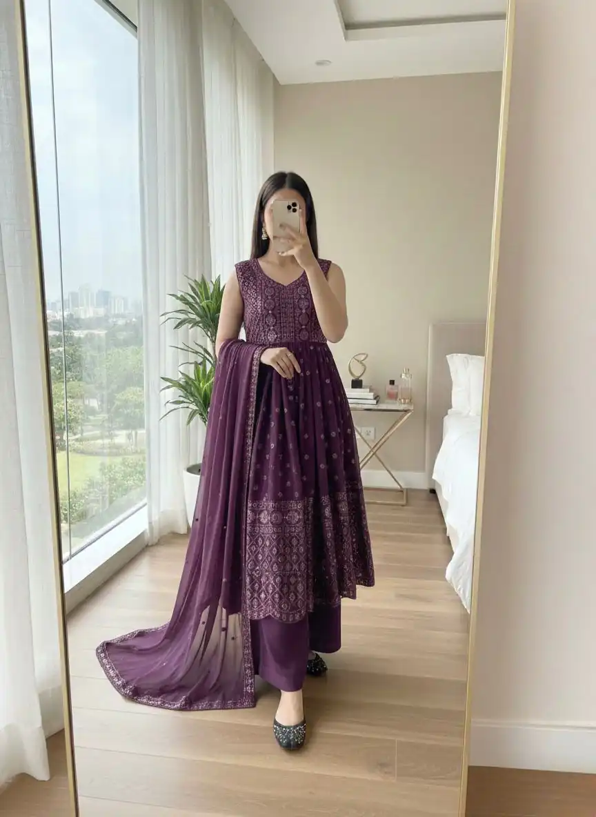 ST 173 Wine Georgette Digital Print Sequence Work Salwar Suit. online Get it for ₹2149. Delivery 4-6 Working Days. Shop now. | Jump Suits, Straight Suits, Casual Suits, Creative suits, Designer Suits, Palazzo Suits, Party Wear Suits, Patiala Suits, Salwar suit