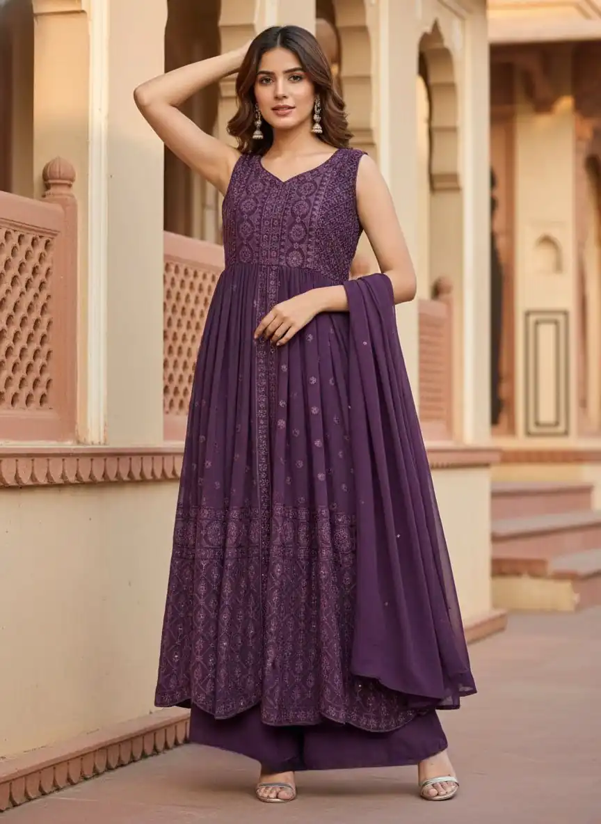 ST 173 Wine Georgette Digital Print Sequence Work Salwar Suit. online Get it for ₹2149. Delivery 4-6 Working Days. Shop now. | Jump Suits, Straight Suits, Casual Suits, Creative suits, Designer Suits, Palazzo Suits, Party Wear Suits, Patiala Suits, Salwar suit