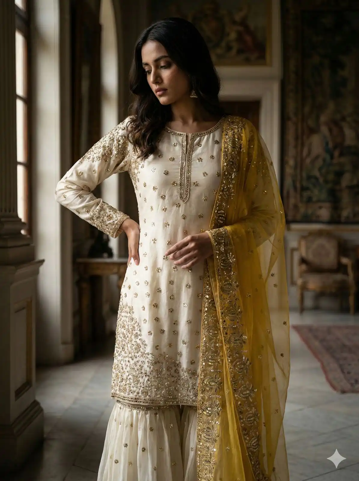 JF 041 Yellow Fendy Silk Salwar Suitwith Embroidery Work & Lace Work. Now at just ₹2149. Delivery 4-6 Working Days. Shop now. | Jump Suits, Straight Suits, Casual Suits, Creative suits, Designer Suits, Palazzo Suits, Party Wear Suits, Patiala Suits, Salwar suit