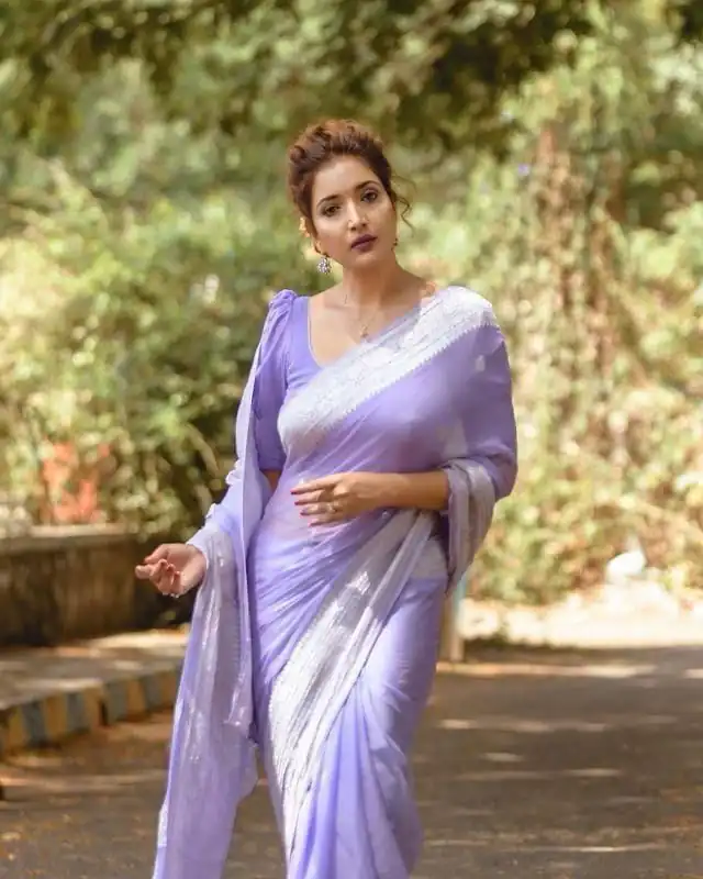 Fancy Lavender Soft Lilan Slab Jacquard Work Saree - Image 2