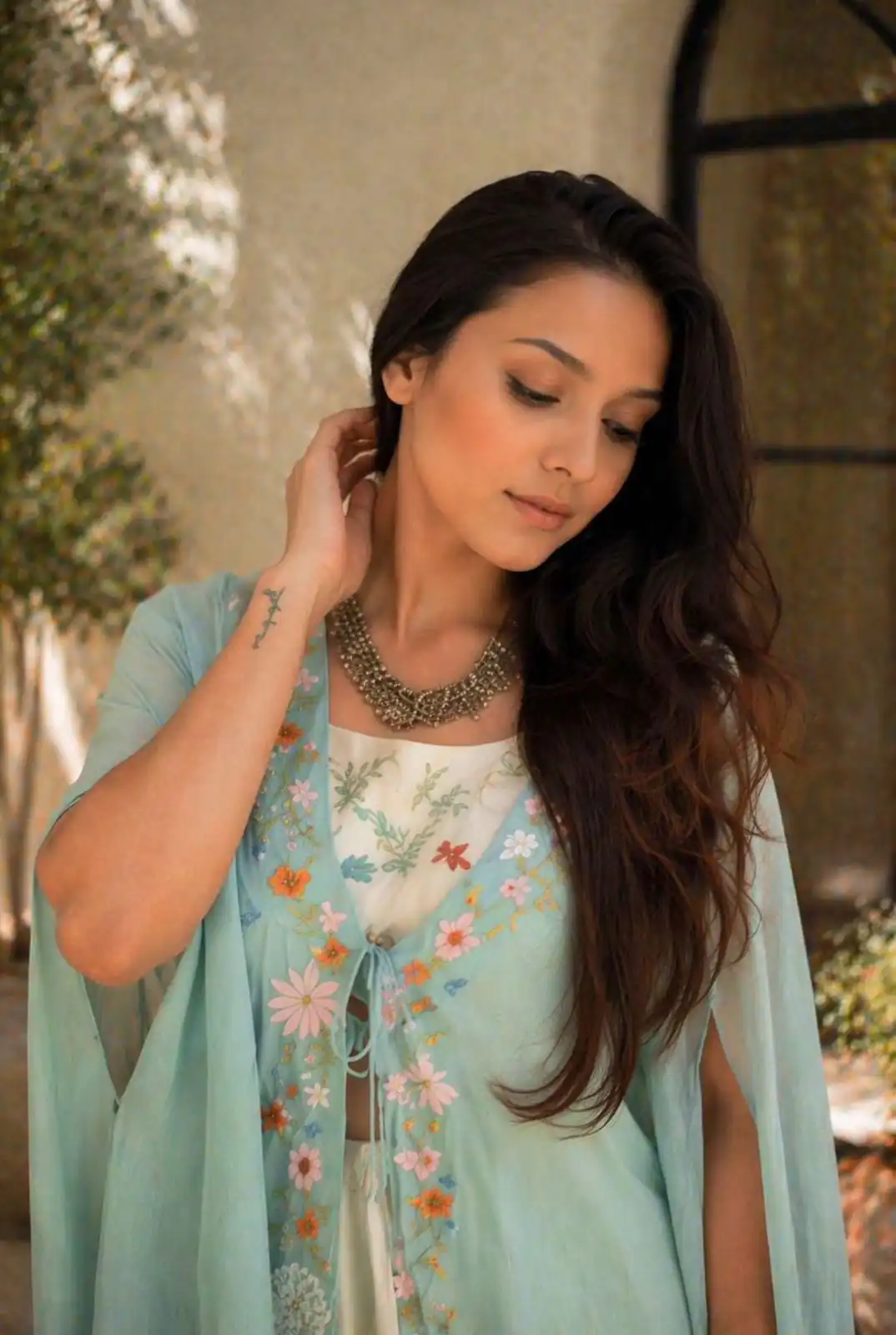 Stylist Sky Blue Banglory Silk Sequins Work Lehenga Choli - Image 2