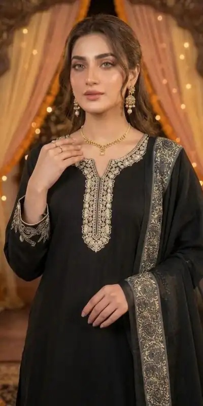 LG 2107 Black Rayon Salwar Suit with Embroidery Work & Mirror Work. Grab it for ₹1999. Delivery 4-6 Working Days. Shop now. | Jump Suits, Straight Suits, Casual Suits, Creative suits, Designer Suits, Palazzo Suits, Party Wear Suits, Patiala Suits, Salwar suit