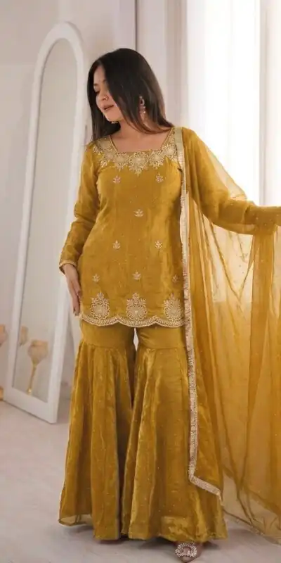 ZSR 3166 Mustered Color Fendy Silk With Embroidery Work Salwar Suit. Get it for ₹2149. Delivery 4-6 Working Days. Online Shop now. | Jump Suits, Straight Suits, Casual Suits, Creative suits, Designer Suits, Palazzo Suits, Party Wear Suits, Patiala Suits, Salwar suit