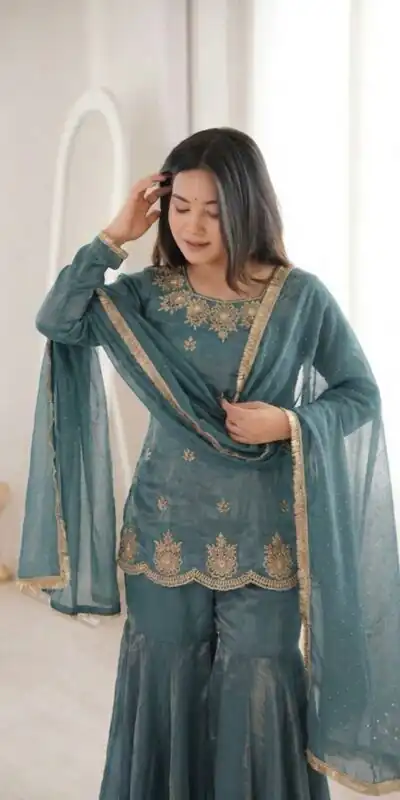 ZSR 3166 Teal Color Fendy Silk With Embroidery Work Salwar Suit. Get it for ₹2149. Delivery 4-6 Working Days. Online Shop now. | Jump Suits, Straight Suits, Casual Suits, Creative suits, Designer Suits, Palazzo Suits, Party Wear Suits, Patiala Suits, Salwar suit