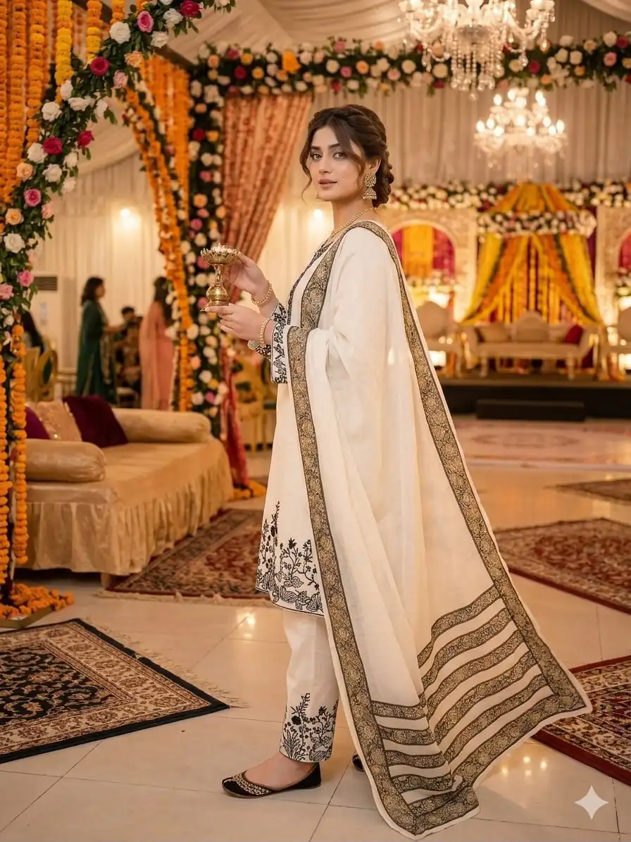 LG 2107 White Rayon Salwar Suit with Embroidery Work & Mirror Work. Grab it for ₹1999. Delivery 4-6 Working Days. Shop now. | Jump Suits, Straight Suits, Casual Suits, Creative suits, Designer Suits, Palazzo Suits, Party Wear Suits, Patiala Suits, Salwar suit