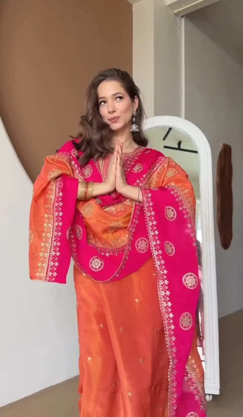 DC 119 Orange Chinon Salwar Suit with Embroidery Work & Digital Print. Festive Deal ₹1899. Delivery 4-6 Working Days. Shop now. | Jump Suits, Straight Suits, Casual Suits, Creative suits, Designer Suits, Palazzo Suits, Party Wear Suits, Patiala Suits, Salwar suit