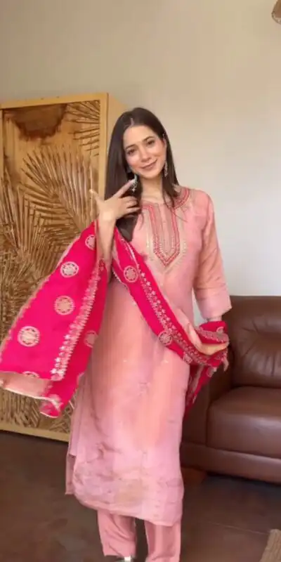 DC 119 Pink Chinon Salwar Suit with Embroidery Work & Digital Print. Festive Deal ₹1899. Delivery 4-6 Working Days. Shop now. | Jump Suits, Straight Suits, Casual Suits, Creative suits, Designer Suits, Palazzo Suits, Party Wear Suits, Patiala Suits, Salwar suit