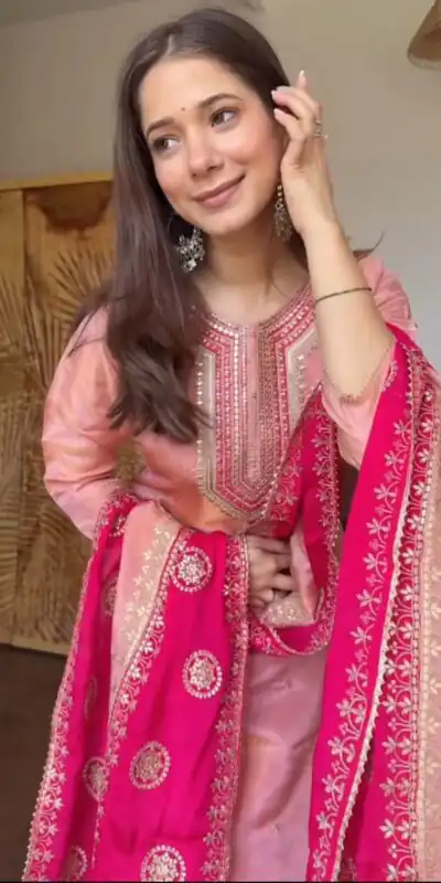 DC 119 Pink Chinon Salwar Suit with Embroidery Work & Digital Print. Festive Deal ₹1899. Delivery 4-6 Working Days. Shop now. | Jump Suits, Straight Suits, Casual Suits, Creative suits, Designer Suits, Palazzo Suits, Party Wear Suits, Patiala Suits, Salwar suit