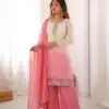 SR 1712 Pink Color Faux Georgette Salwar Suit with Designer Work. Affordable Price ₹1999. Delivery 4-6 Working Days. Shop now. | Jump Suits, Straight Suits, Casual Suits, Creative suits, Designer Suits, Palazzo Suits, Party Wear Suits, Patiala Suits, Salwar suit