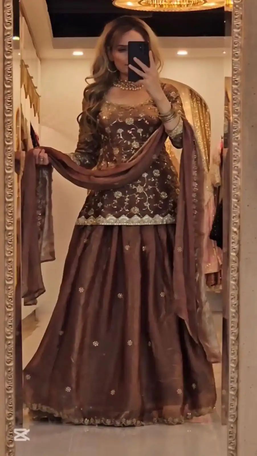MF 473 Brown in Color Fandy Silk Designer Work Lehenga Choli . Affordable Price ₹2399. Delivery 4-6 Working Days. Shop now. | Bollywood Lehenga, Creative Lehenga, Designer Lehenga, Embroidered Lehenga, Lehenga, Party Wear Lehenga