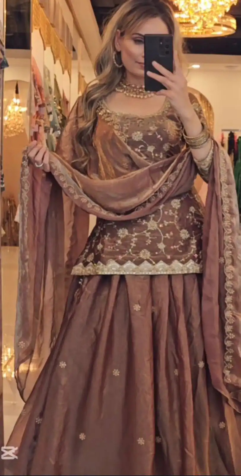 MF 473 Brown in Color Fandy Silk Designer Work Lehenga Choli . Affordable Price ₹2399. Delivery 4-6 Working Days. Shop now. | Bollywood Lehenga, Creative Lehenga, Designer Lehenga, Embroidered Lehenga, Lehenga, Party Wear Lehenga