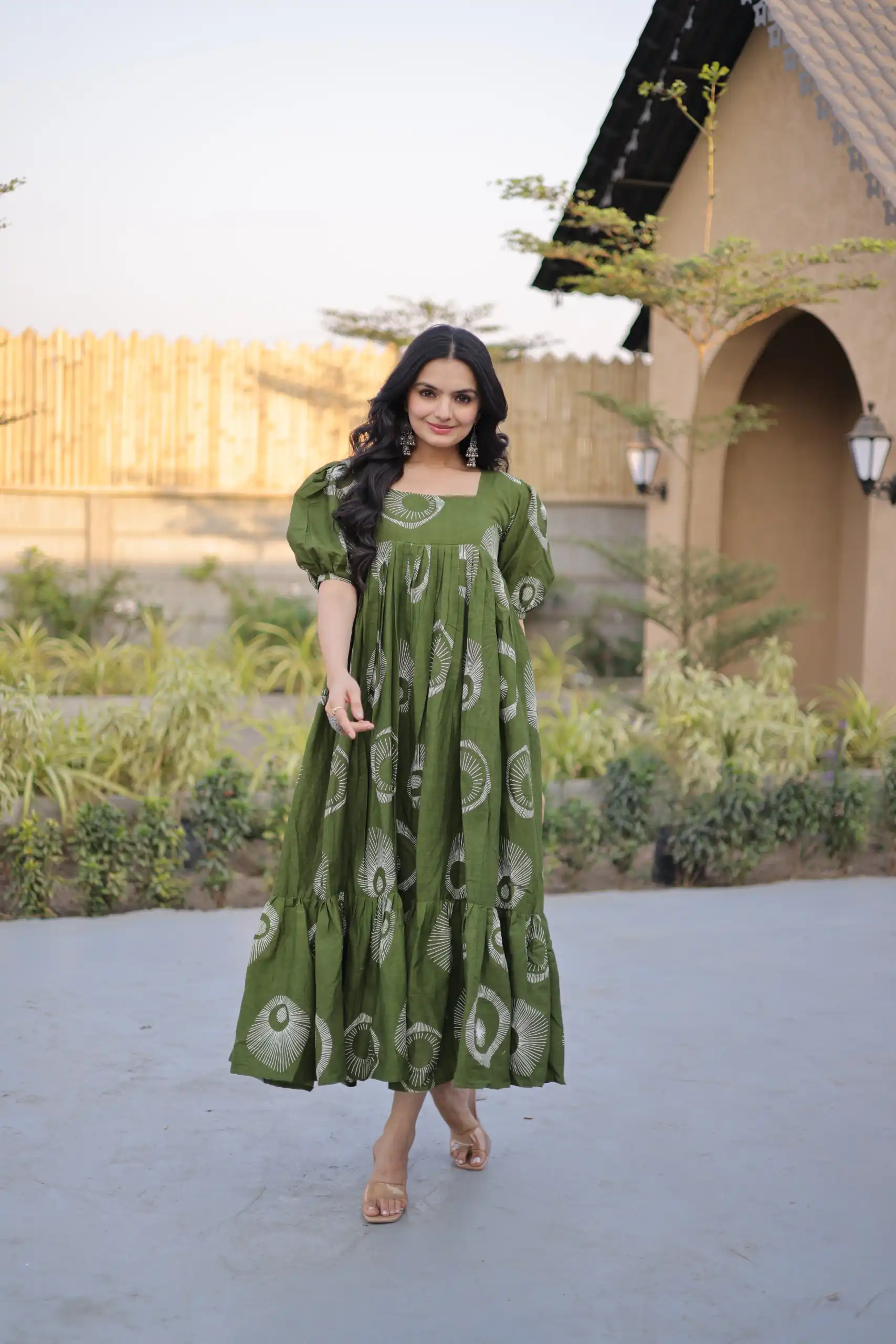 KA 1249 Green Color Cotton Kurti with Printed Designer Work. Exclusive Offer ₹1519. Delivery 4-6 Working Days. Online Shop now. | Bollywood Kurti, Creative Kurtis, Designer Kurti, Kurti, Party Wear Kurti, Selfie Kurti