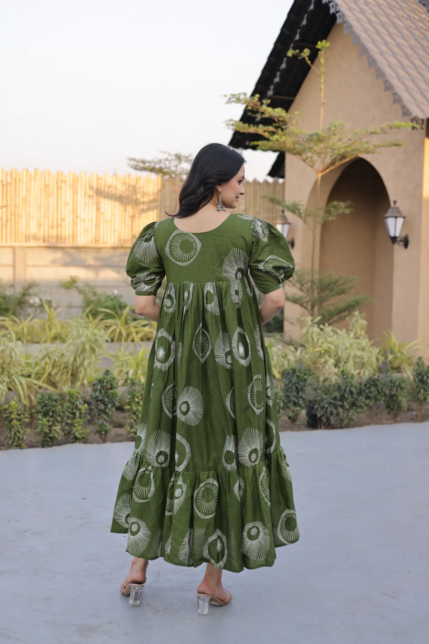 KA 1249 Green Color Cotton Kurti with Printed Designer Work. Exclusive Offer ₹1519. Delivery 4-6 Working Days. Online Shop now. | Bollywood Kurti, Creative Kurtis, Designer Kurti, Kurti, Party Wear Kurti, Selfie Kurti