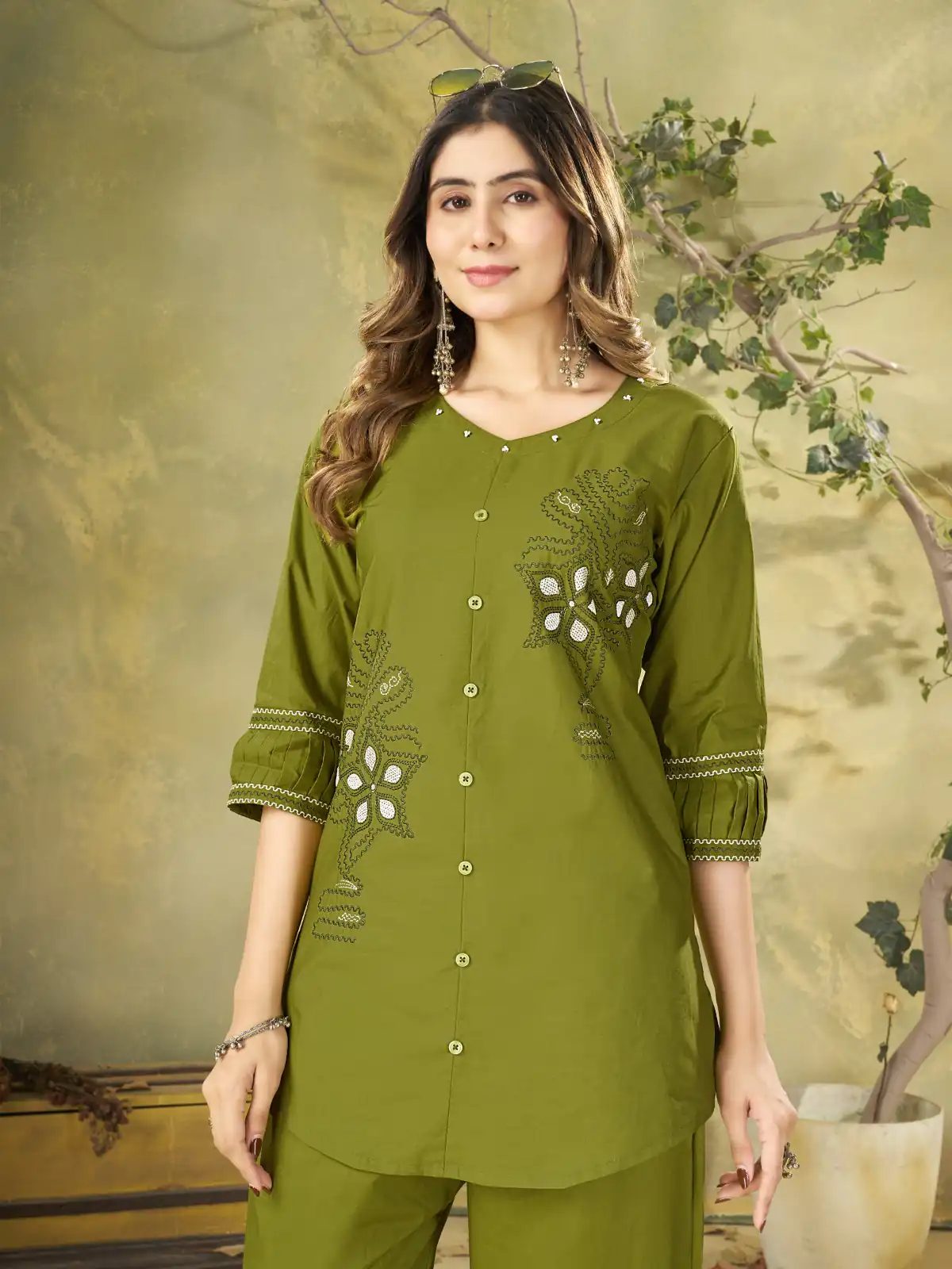 DIVA 162 Green Color Cotton Kurti with Printed Designer Work. Exclusive Offer ₹1749. Delivery 4-6 Working Days. Online Shop now. | Bollywood Kurti, Creative Kurtis, Designer Kurti, Kurti, Party Wear Kurti, Selfie Kurti