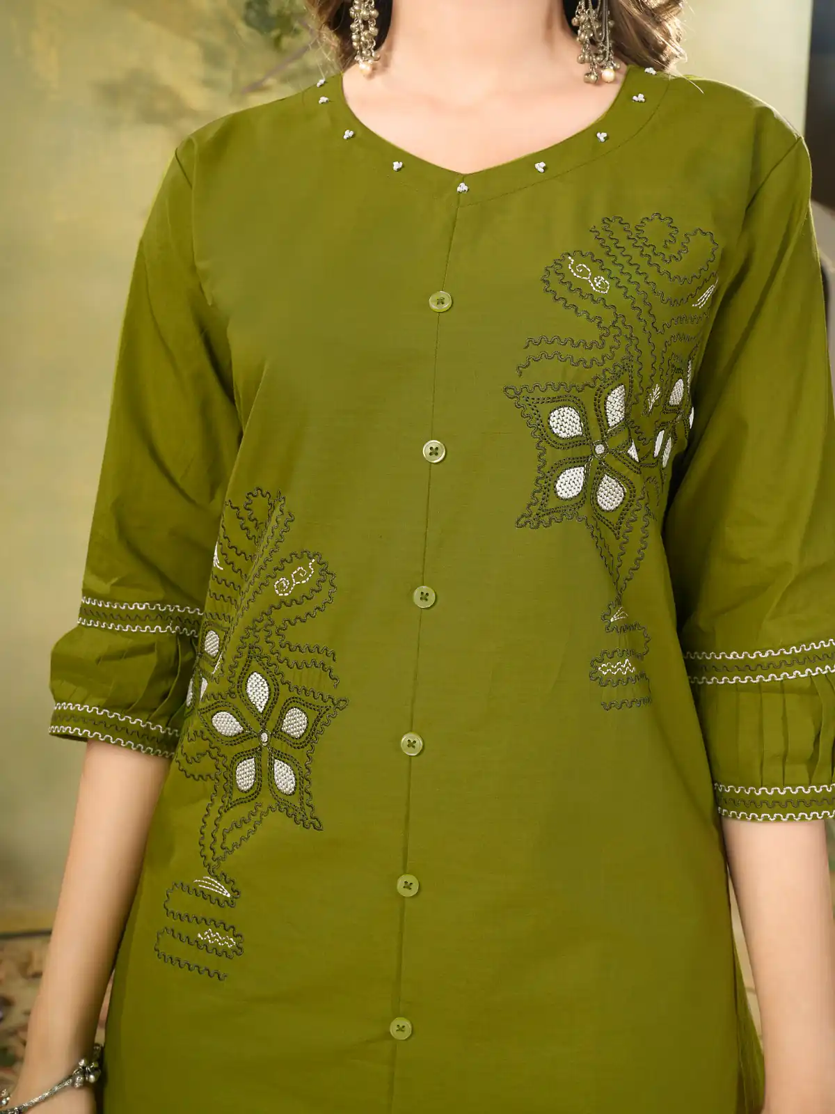 DIVA 162 Green Color Cotton Kurti with Printed Designer Work. Exclusive Offer ₹1749. Delivery 4-6 Working Days. Online Shop now. | Bollywood Kurti, Creative Kurtis, Designer Kurti, Kurti, Party Wear Kurti, Selfie Kurti