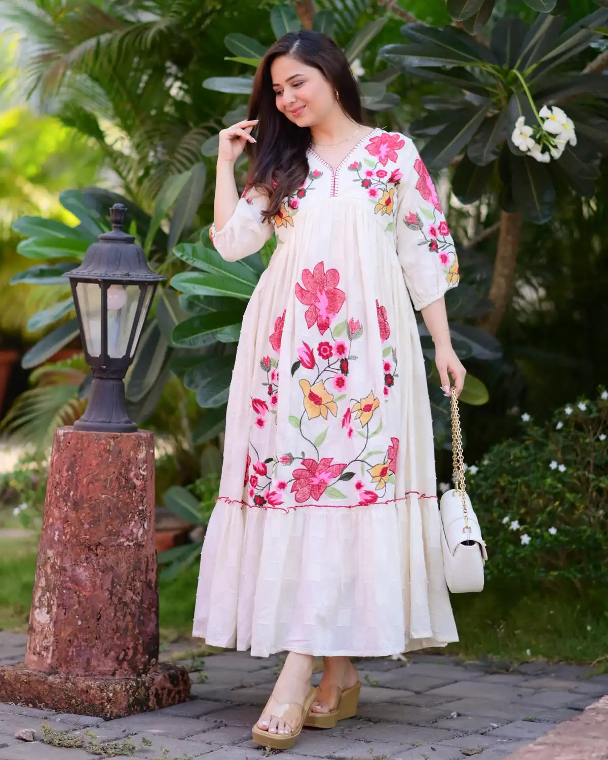 LG 2109 White Rayon Gown Perfect for Wedding, Party, Raksha Bandhan, Karwa Chauth, Eid –. Festive Deal ₹1749. Delivery 4-6 Working Days. Shop now. | Bollywood Gowns, Creative Gowns, Designer Gowns, Embroidered Gowns, Gowns, Party Wear Gowns