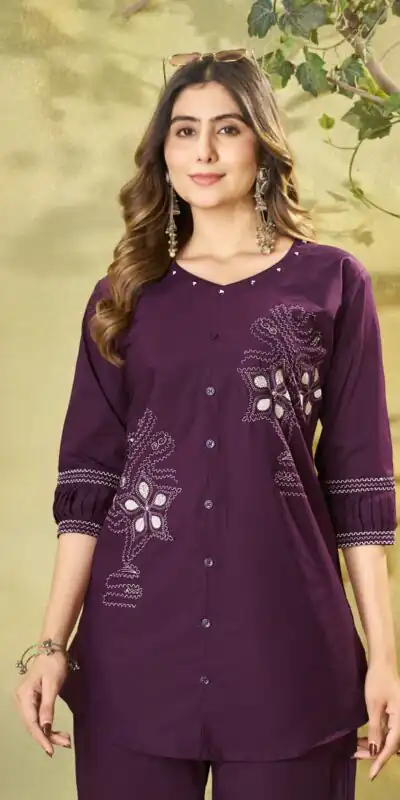 DIVA 162 Wine Color Cotton Kurti with Printed Designer Work. Exclusive Offer ₹1749. Delivery 4-6 Working Days. Online Shop now. | Bollywood Kurti, Creative Kurtis, Designer Kurti, Kurti, Party Wear Kurti, Selfie Kurti