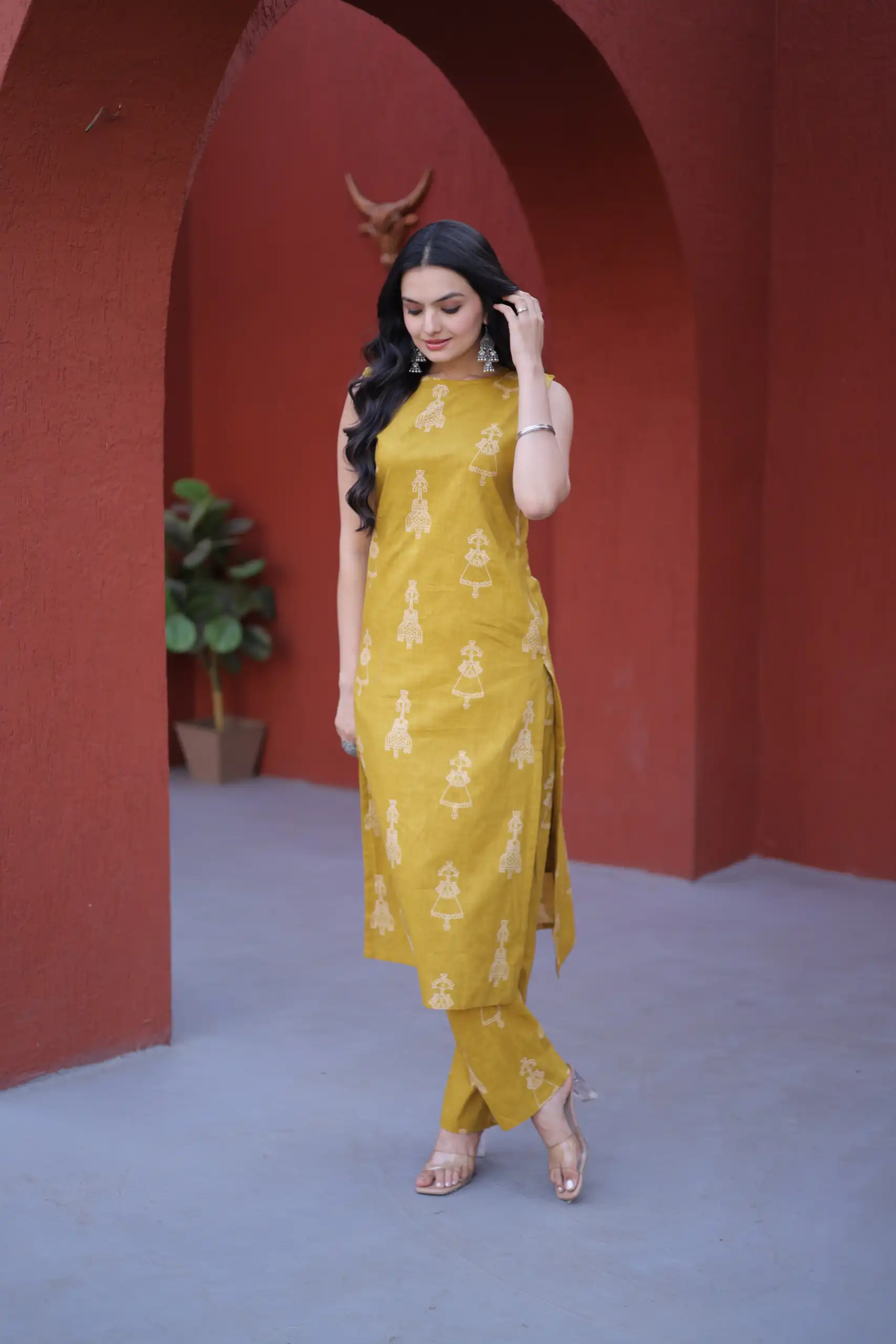 Mustard Cotton Kurti KA 1251 Rust with Designer Work. Wedding, Party, Festive, Events, Special Price ₹1519. Delivery 4-6 Working Days. Shop now. | Bollywood Kurti, Creative Kurtis, Designer Kurti, Kurti, Party Wear Kurti, Selfie Kurti