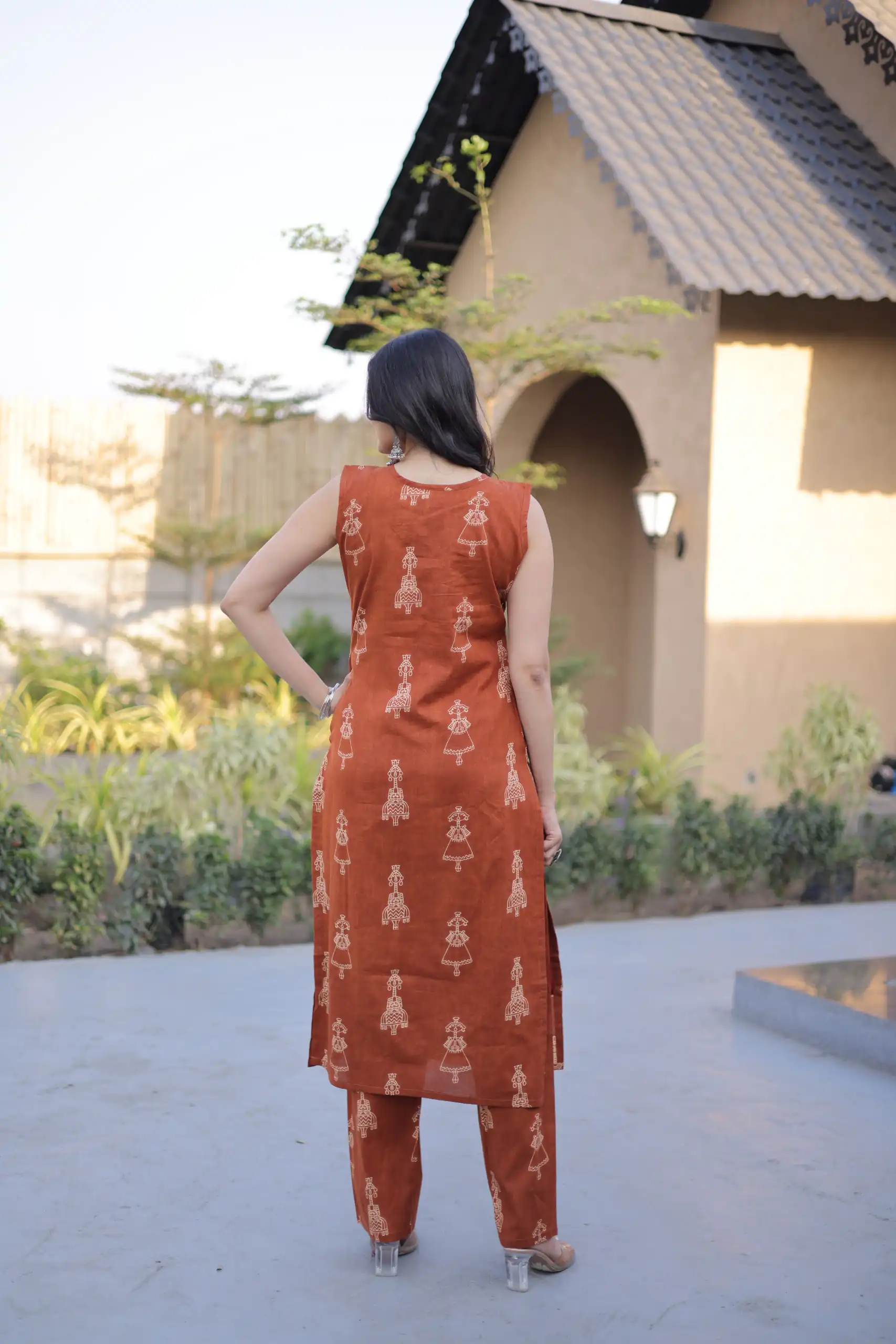 Rust Cotton Kurti KA 1251 Rust with Designer Work. Wedding, Party, Festive, Events, Special Price ₹1519. Delivery 4-6 Working Days. Shop now. | Bollywood Kurti, Creative Kurtis, Designer Kurti, Kurti, Party Wear Kurti, Selfie Kurti
