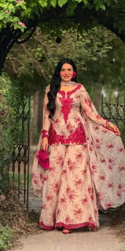 SRK 5352 Red Color Faux Georgette Salwar Suit with Designer Work. Affordable Price ₹2049. Delivery 4-6 Working Days. Shop now. | Jump Suits, Straight Suits, Casual Suits, Creative suits, Designer Suits, Palazzo Suits, Party Wear Suits, Patiala Suits, Salwar suit