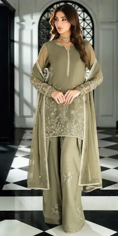 RTC 6037 Sage Green Faux Georgette Salwar Suit with Designer Work. Affordable Price ₹2149. Delivery 4-6 Working Days. Shop now. | Jump Suits, Straight Suits, Casual Suits, Creative suits, Designer Suits, Palazzo Suits, Party Wear Suits, Patiala Suits, Salwar suit