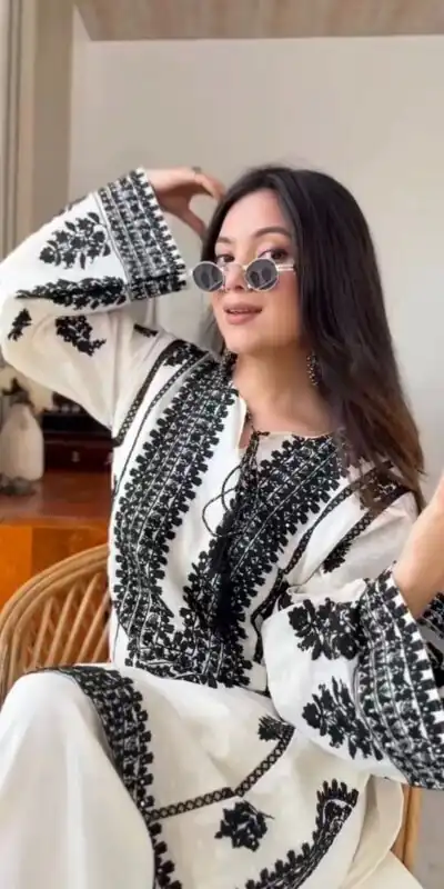 SRK 5349 White Rayon Butti Silk Salwar Suit with Embroidery Work. Special Price ₹1899. Delivery 4-6 Working Days. Shop now. | Jump Suits, Straight Suits, Casual Suits, Creative suits, Designer Suits, Palazzo Suits, Party Wear Suits, Patiala Suits, Salwar suit