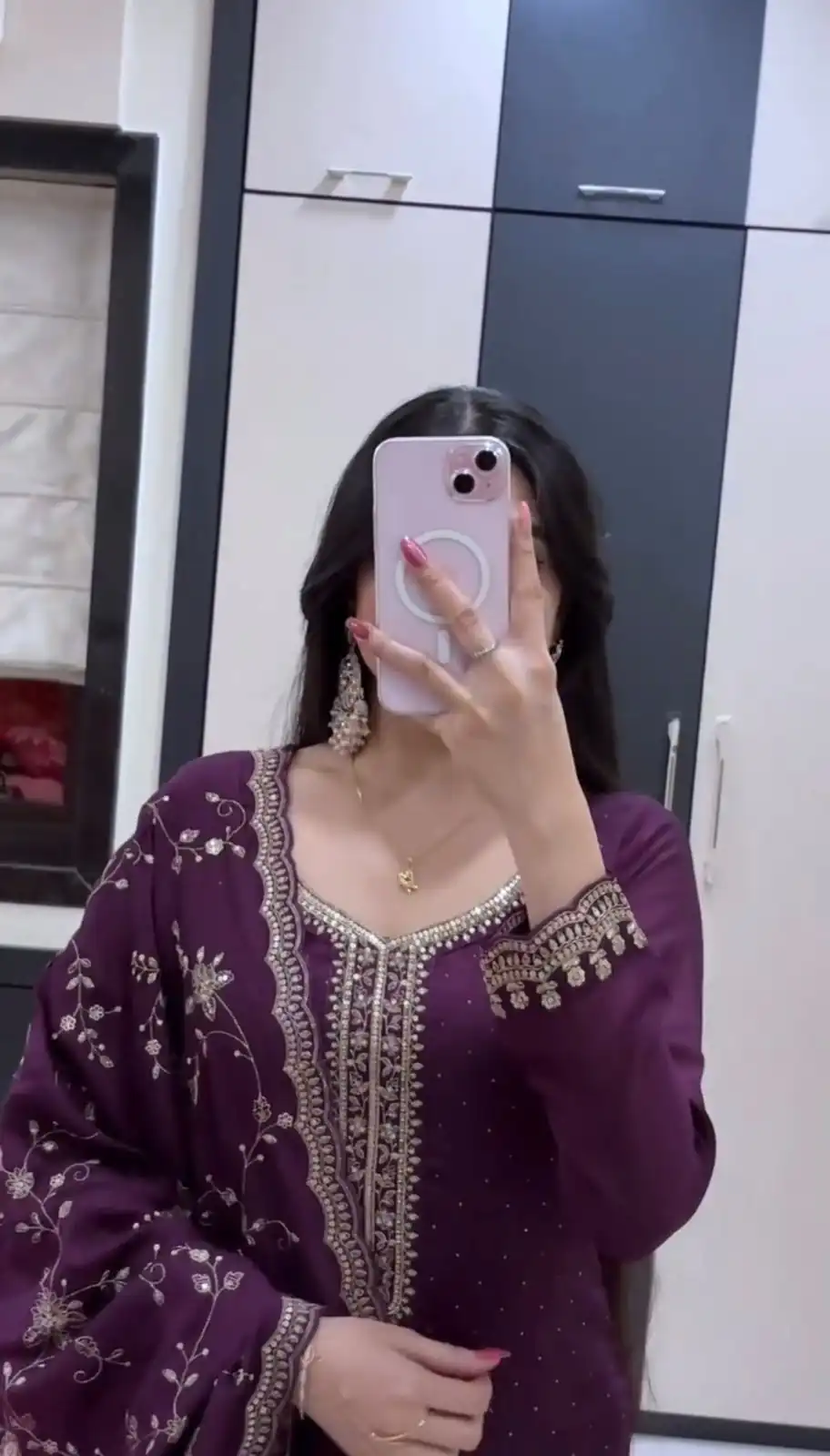 JF 048 Wine Color Georgette Salwar Suit with Designer Work. Affordable Price ₹2149. Delivery 4-6 Working Days. Online Shop now. | Jump Suits, Straight Suits, Casual Suits, Creative suits, Designer Suits, Palazzo Suits, Party Wear Suits, Patiala Suits, Salwar suit