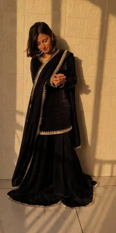 ZB 5063 Black Fandy Silk Salwar Suit with Embroidery Work. Wedding, Party, Festive, Events Now at just ₹1949. Delivery 4-6 Working Days. Shop now. | Jump Suits, Straight Suits, Casual Suits, Creative suits, Designer Suits, Palazzo Suits, Party Wear Suits, Patiala Suits, Salwar suit