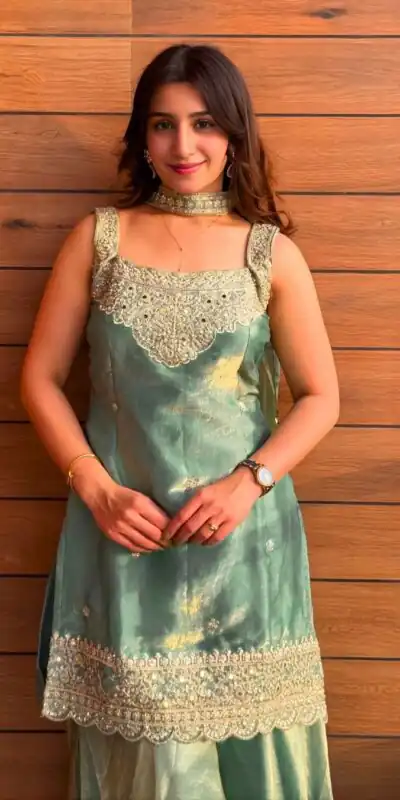 NF 1284 Green Fandy Silk Salwar Suit with Embroidery Work. Wedding, Party, Festive, Events Now at just ₹1999. Delivery 4-6 Working Days. Shop now. | Jump Suits, Straight Suits, Casual Suits, Creative suits, Designer Suits, Palazzo Suits, Party Wear Suits, Patiala Suits, Salwar suit