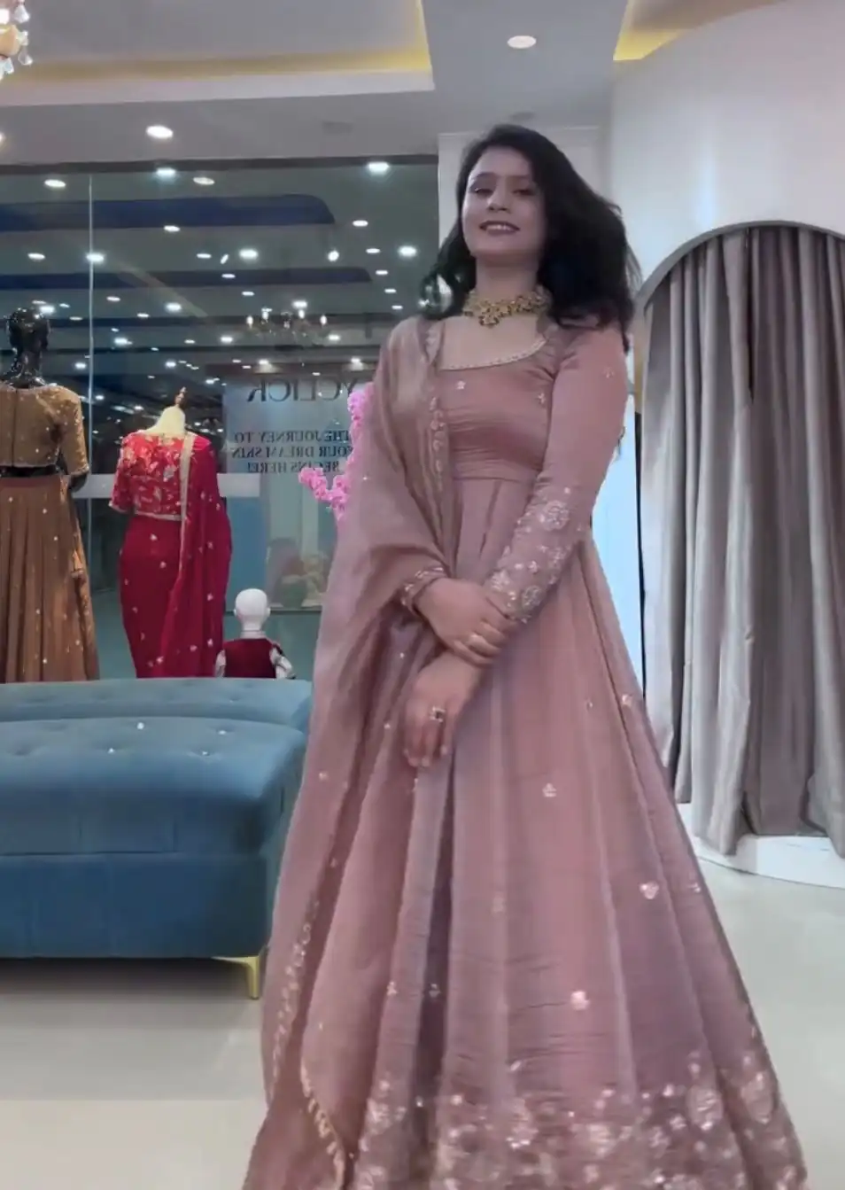 VLM 339 Onion Crunchy Silk Gown Perfect for Wedding, Party, Housewarming, Haldi, Durga Puja – . Best Price ₹2149. Delivery 4-6 Working Days. Shop now. | Bollywood Gowns, Creative Gowns, Designer Gowns, Embroidered Gowns, Gowns, Party Wear Gowns