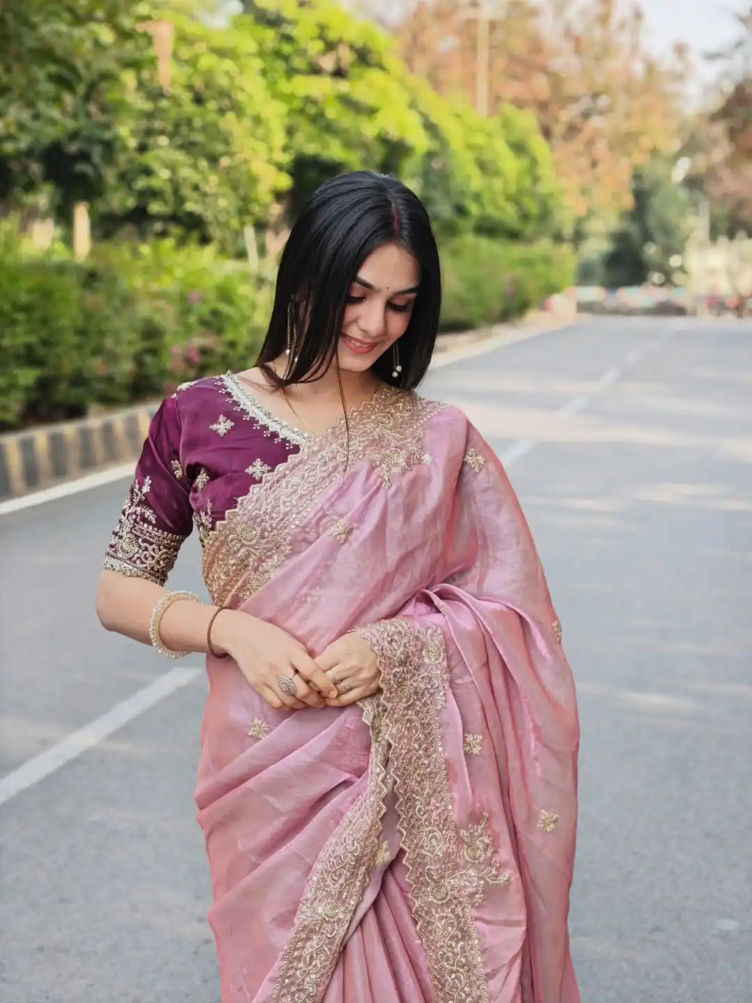JR 666 Pink Fendy Satin Saree Perfect for Wedding, Party, Durga Puja, Raksha Bandhan, Sangeet – . Festive Deal ₹1949. Delivery 4-6 Working Days. | Bollywood Sarees, Creative Sarees, Designer Sarees, Embroidered Sarees, Ethnic Saree, Modern Digital sarees, Party Wear Sarees, Sarees