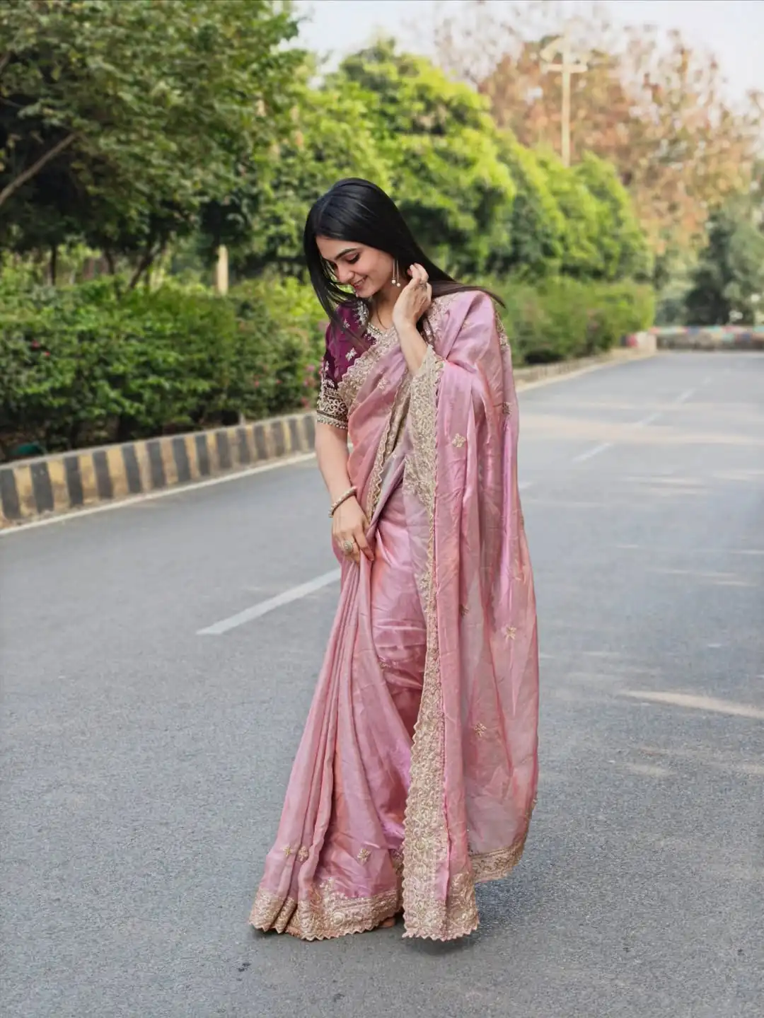 JR 666 Pink Fendy Satin Saree Perfect for Wedding, Party, Durga Puja, Raksha Bandhan, Sangeet – . Festive Deal ₹1949. Delivery 4-6 Working Days. | Bollywood Sarees, Creative Sarees, Designer Sarees, Embroidered Sarees, Ethnic Saree, Modern Digital sarees, Party Wear Sarees, Sarees