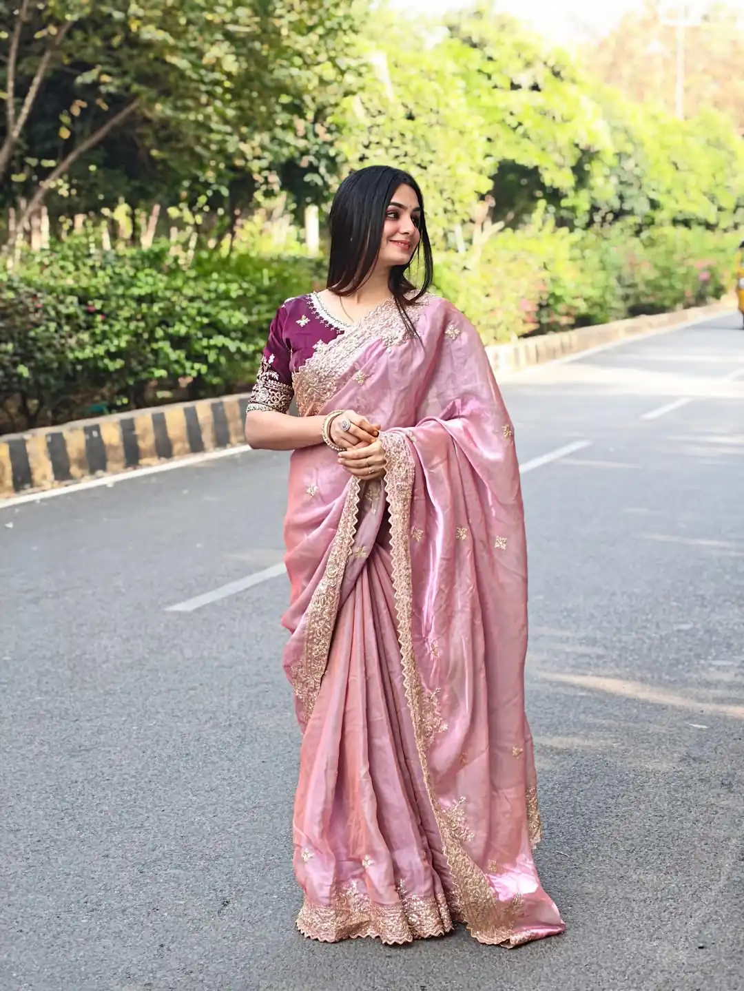 JR 666 Pink Fendy Satin Saree Perfect for Wedding, Party, Durga Puja, Raksha Bandhan, Sangeet – . Festive Deal ₹1949. Delivery 4-6 Working Days. | Bollywood Sarees, Creative Sarees, Designer Sarees, Embroidered Sarees, Ethnic Saree, Modern Digital sarees, Party Wear Sarees, Sarees