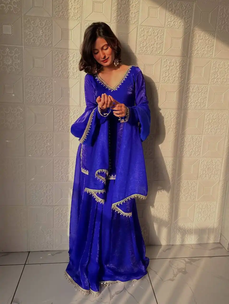 ZB 5063 Royal Blue Fandy Silk Salwar Suit with Embroidery Work. Wedding, Party, Festive, Events Now at just ₹1949. Delivery 4-6 Working Days. Shop now. | Jump Suits, Straight Suits, Casual Suits, Creative suits, Designer Suits, Palazzo Suits, Party Wear Suits, Patiala Suits, Salwar suit