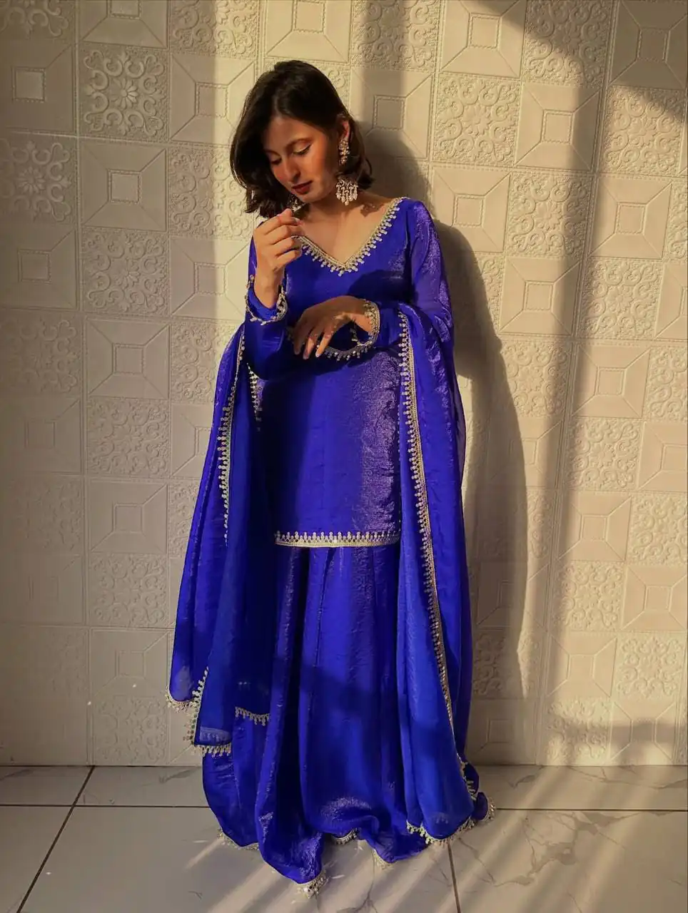 ZB 5063 Royal Blue Fandy Silk Salwar Suit with Embroidery Work. Wedding, Party, Festive, Events Now at just ₹1949. Delivery 4-6 Working Days. Shop now. | Jump Suits, Straight Suits, Casual Suits, Creative suits, Designer Suits, Palazzo Suits, Party Wear Suits, Patiala Suits, Salwar suit
