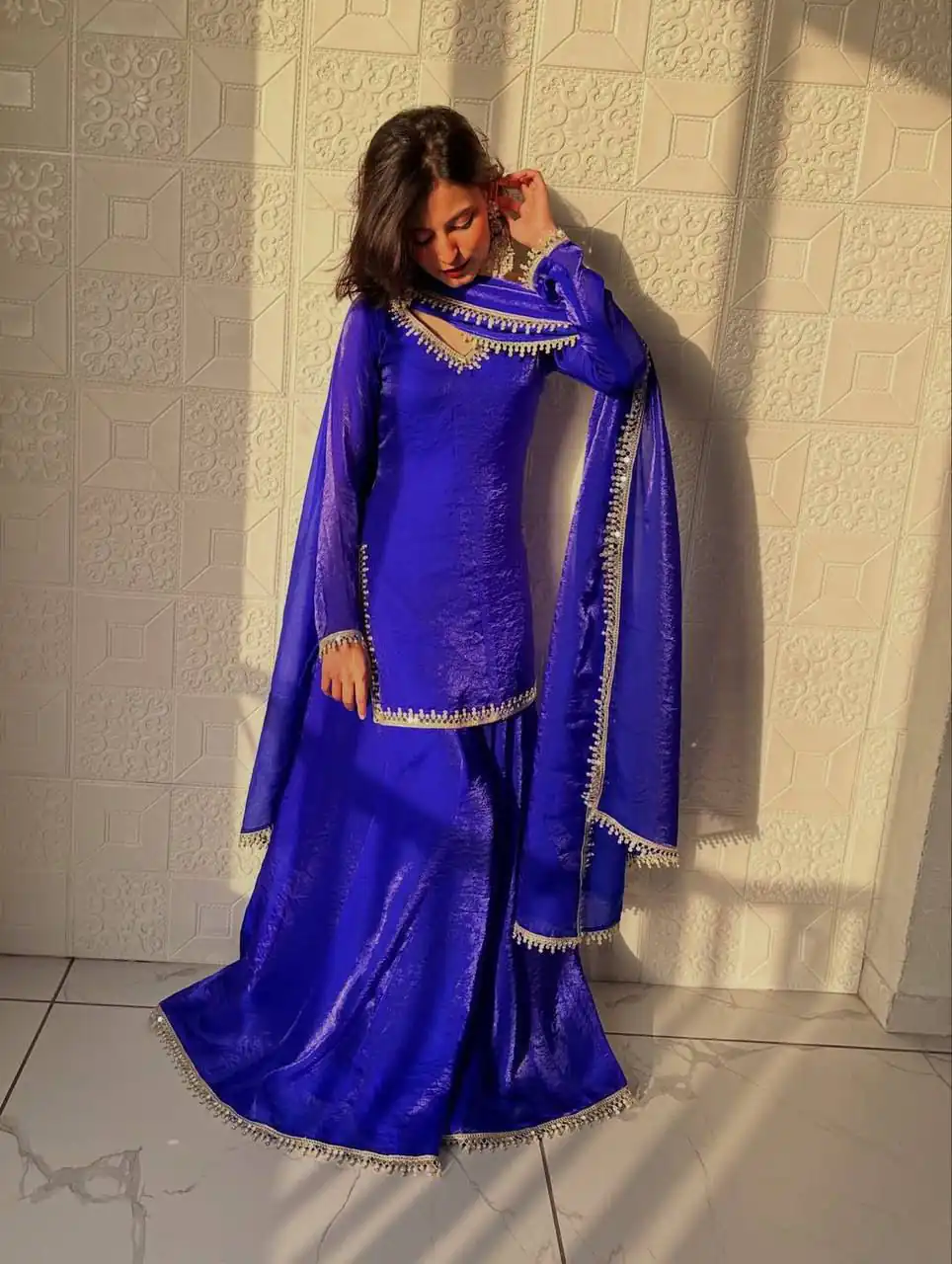 ZB 5063 Royal Blue Fandy Silk Salwar Suit with Embroidery Work. Wedding, Party, Festive, Events Now at just ₹1949. Delivery 4-6 Working Days. Shop now. | Jump Suits, Straight Suits, Casual Suits, Creative suits, Designer Suits, Palazzo Suits, Party Wear Suits, Patiala Suits, Salwar suit