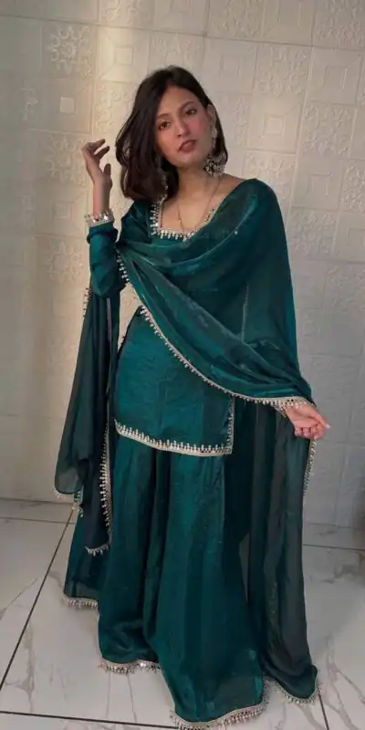 ZB 5063 Teal Fandy Silk Salwar Suit with Embroidery Work. Wedding, Party, Festive, Events Now at just ₹1949. Delivery 4-6 Working Days. Shop now. | Jump Suits, Straight Suits, Casual Suits, Creative suits, Designer Suits, Palazzo Suits, Party Wear Suits, Patiala Suits, Salwar suit