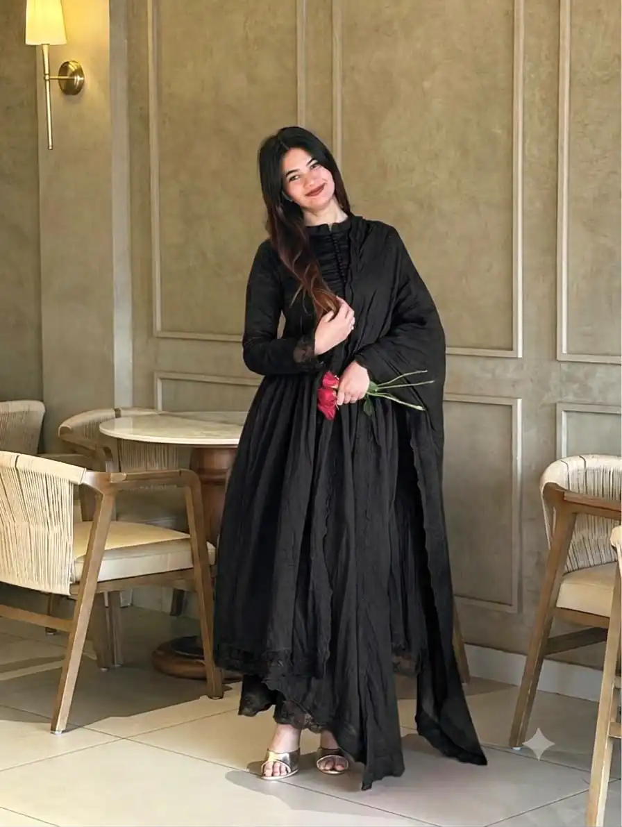 VLM 337 Black Roman Silk Gown Perfect for Wedding, Party, Ethnic Day, Haldi, Diwali – . Festive Deal ₹2099. Delivery 4-6 Working Days. Shop now. | Bollywood Gowns, Creative Gowns, Designer Gowns, Embroidered Gowns, Gowns, Party Wear Gowns