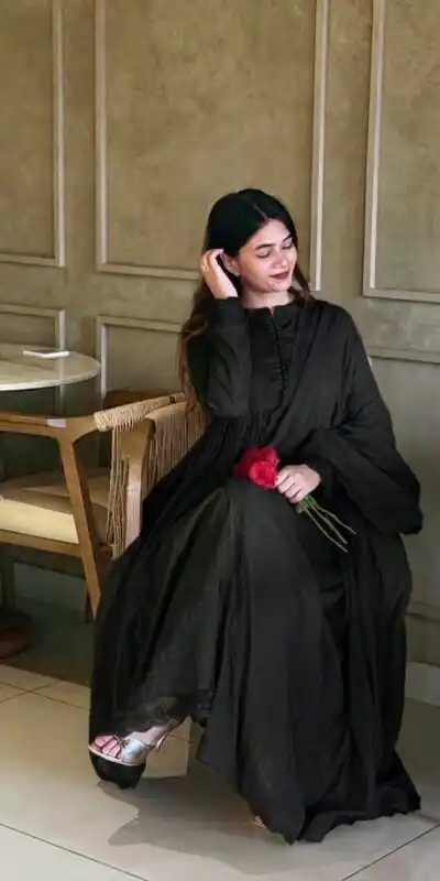 VLM 337 Black Roman Silk Gown Perfect for Wedding, Party, Ethnic Day, Haldi, Diwali – . Festive Deal ₹2099. Delivery 4-6 Working Days. Shop now. | Bollywood Gowns, Creative Gowns, Designer Gowns, Embroidered Gowns, Gowns, Party Wear Gowns
