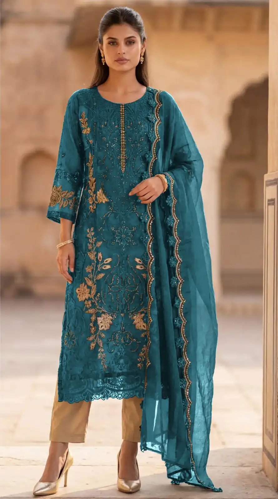 FC 1220 Blue Crunchy Salwar Suit with Embroidery Work. Wedding, Party, Festive, Events Grab it for ₹2149. Delivery 4-6 Working Days. Shop now. | Jump Suits, Straight Suits, Casual Suits, Creative suits, Designer Suits, Palazzo Suits, Party Wear Suits, Patiala Suits, Salwar suit